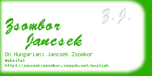 zsombor jancsek business card